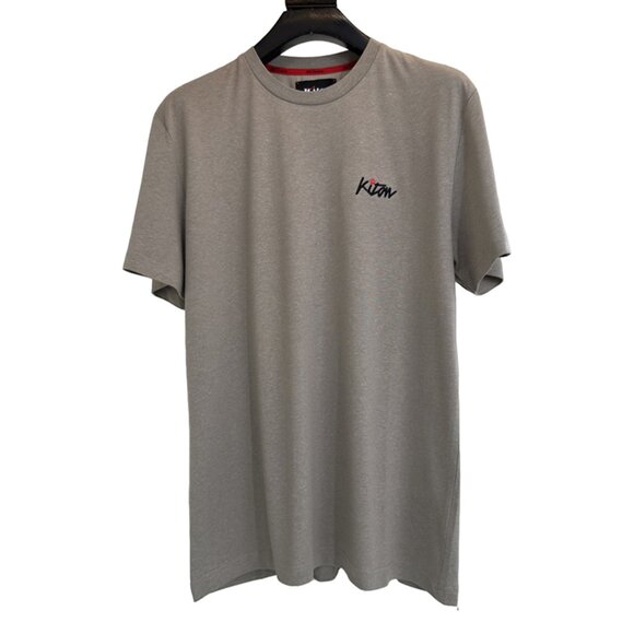 Kiton Brown And Grey Crew Neck Short Sleeve T-Shirt - Picture 1 of 7